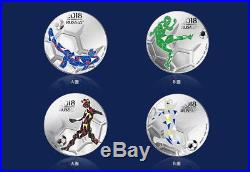 Wow! Stunning Set of Russia 2018 World Cup. 999 Silver Commemorative Coins withBox