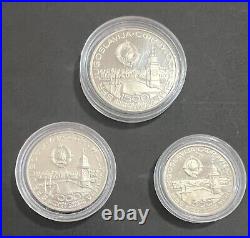 Yugoslavia 1981 Silver Proof World Table Tennis Championship Novl Sad 3 Coin Set