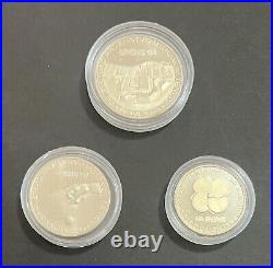 Yugoslavia 1981 Silver Proof World Table Tennis Championship Novl Sad 3 Coin Set